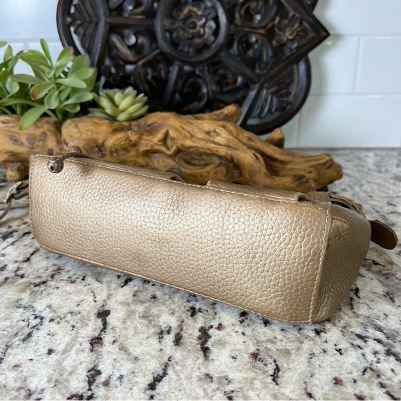 Brighton Metallic Gold Crossbody Bag - Picture 6 of 12